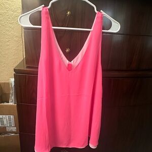 Lilly Pulitzer Hot pink/ light pink reversible tank top.